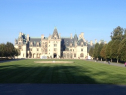 The Biltmore estate on a Sunday morning in October.